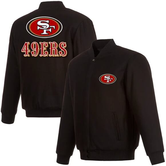 San Francisco Forty Niners (49ers) (NFL) reversible all-wool jacket - Picture 1 of 6